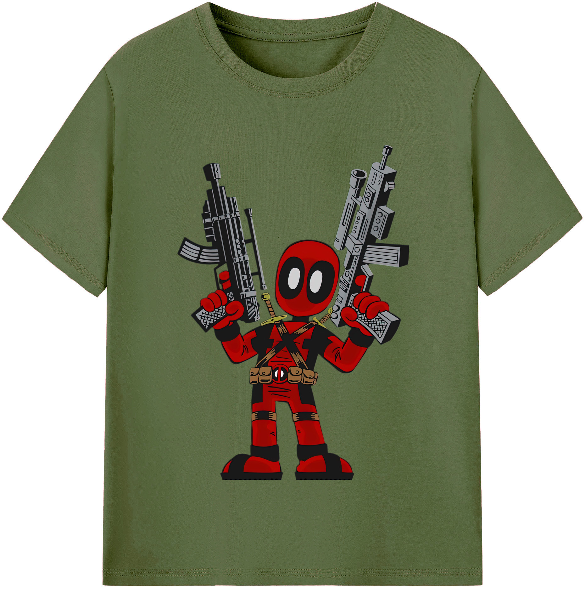 （画像用） Deadpool デッドプール 綿100％半袖Tシャツ（フロントプリント）